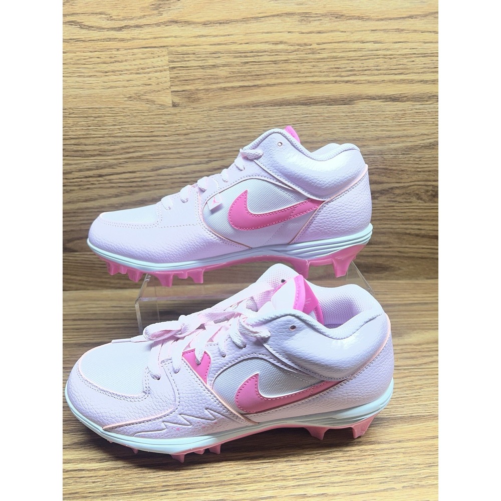 Nike Air Jordan Stadium 90 Low MCS Football Cleats Pink Foam Sz 10.5 HQ0210-600